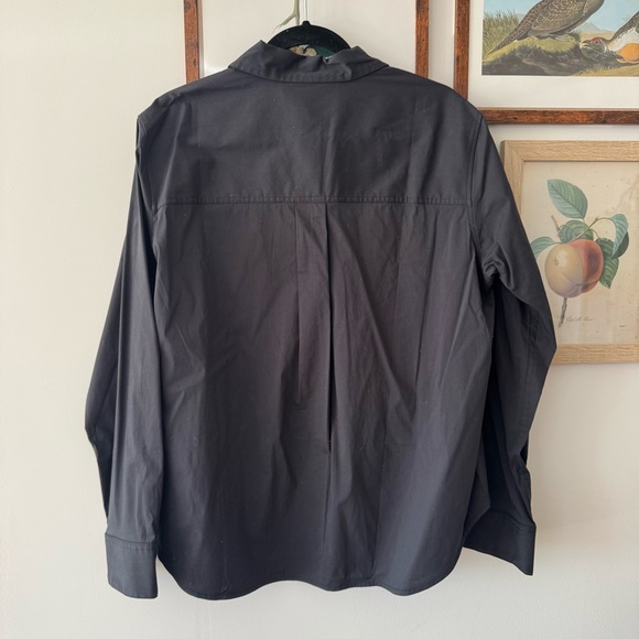 NWT lululemon Cotton Blend Poplin Button Down Shirt Black M - Picture 3 of 3